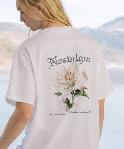 BLAYMORE（ブレイモア）の「【BLAYMORE】Nostalgia Back Graphic T / 花 コレクションTシャツ バックプリント（Tシャツ/カットソー・メンズ・ブラック/ホワイト・S/M）」の19枚目の写真