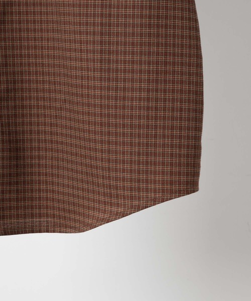 INTER FACTORY（インターファクトリー）の「りゅうせい - ハーフスリーブチェックシャツ made in INTER FACTORY（シャツ/ブラウス・メンズ・ブラウン/オレンジ・MEDIUM/LARGE）」の20枚目の写真