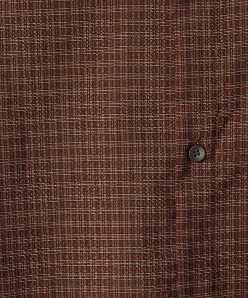 INTER FACTORY（インターファクトリー）の「りゅうせい - ハーフスリーブチェックシャツ made in INTER FACTORY（シャツ/ブラウス・メンズ・ブラウン/オレンジ・MEDIUM/LARGE）」の19枚目の写真