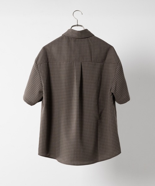 INTER FACTORY（インターファクトリー）の「りゅうせい - ハーフスリーブチェックシャツ made in INTER FACTORY（シャツ/ブラウス・メンズ・ブラウン/オレンジ・MEDIUM/LARGE）」の6枚目の写真