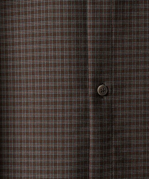 INTER FACTORY（インターファクトリー）の「りゅうせい - ハーフスリーブチェックシャツ made in INTER FACTORY（シャツ/ブラウス・メンズ・ブラウン/オレンジ・MEDIUM/LARGE）」の11枚目の写真