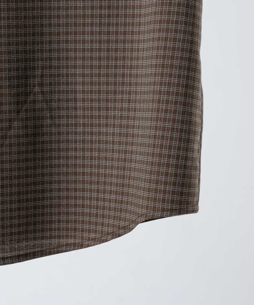 INTER FACTORY（インターファクトリー）の「りゅうせい - ハーフスリーブチェックシャツ made in INTER FACTORY（シャツ/ブラウス・メンズ・ブラウン/オレンジ・MEDIUM/LARGE）」の12枚目の写真