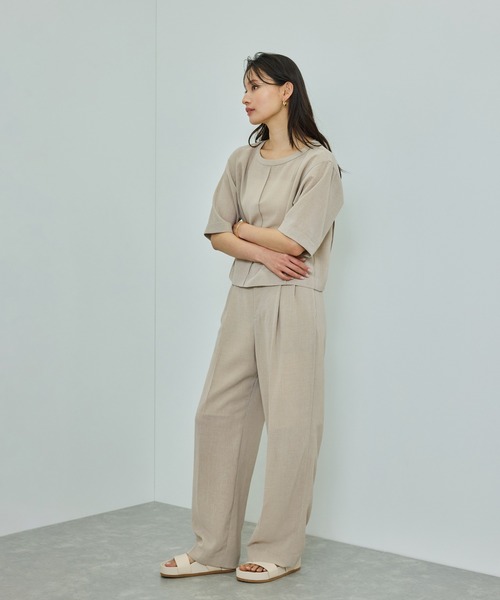 ROPE'（ロペ）の「【WEB・一部店舗限定】リネンライクアウトシームプルオーバーブラウス/洗える（シャツ/ブラウス・レディース・ベージュ系その他2/グレー・FREE）」の14枚目の写真