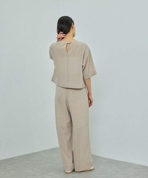 ROPE'（ロペ）の「【WEB・一部店舗限定】リネンライクアウトシームプルオーバーブラウス/洗える（シャツ/ブラウス・レディース・ベージュ系その他2/グレー・FREE）」の15枚目の写真