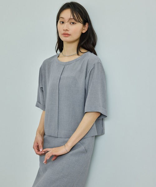ROPE'（ロペ）の「【WEB・一部店舗限定】リネンライクアウトシームプルオーバーブラウス/洗える（シャツ/ブラウス・レディース・ベージュ系その他2/グレー・FREE）」の19枚目の写真