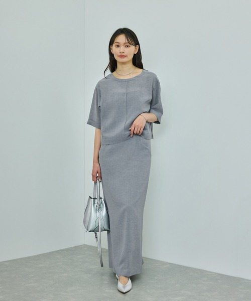 ROPE'（ロペ）の「【WEB・一部店舗限定】リネンライクアウトシームプルオーバーブラウス/洗える（シャツ/ブラウス・レディース・ベージュ系その他2/グレー・FREE）」の20枚目の写真