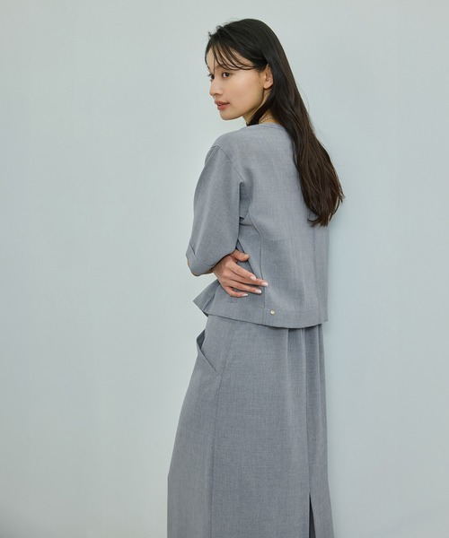 ROPE'（ロペ）の「【WEB・一部店舗限定】リネンライクアウトシームプルオーバーブラウス/洗える（シャツ/ブラウス・レディース・ベージュ系その他2/グレー・FREE）」の21枚目の写真