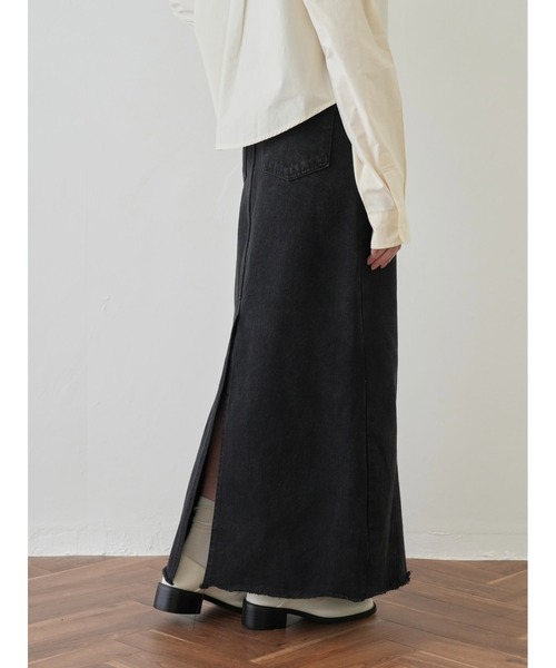 Bargiee(バージー)の「ロングデニムスカート(スカート・レディース・ブラック/インディゴブルー/ホワイト・SMALL/MEDIUM)」の7枚目の写真