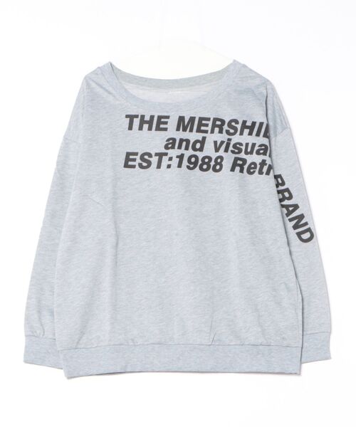Songe（ソンジュ）の「レタープリントワンショルダーロンT（Tシャツ/カットソー・レディース・グレー/ベージュ・M/L）」の4枚目の写真