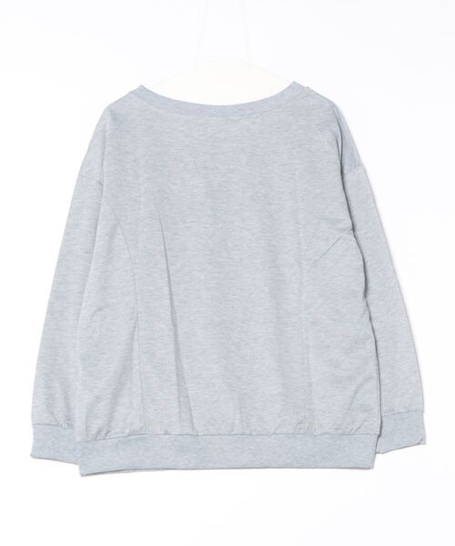 Songe（ソンジュ）の「レタープリントワンショルダーロンT（Tシャツ/カットソー・レディース・グレー/ベージュ・M/L）」の6枚目の写真