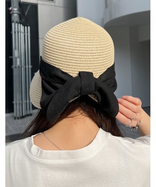 Re:EDIT（リエディ）の「[UVカット]2WAYペーパージョッキーハット（ハット・レディース・ライトベージュ/ベージュ・FREE）」の3枚目の写真