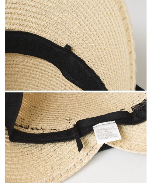 Re:EDIT（リエディ）の「[UVカット]2WAYペーパージョッキーハット（ハット・レディース・ライトベージュ/ベージュ・FREE）」の5枚目の写真