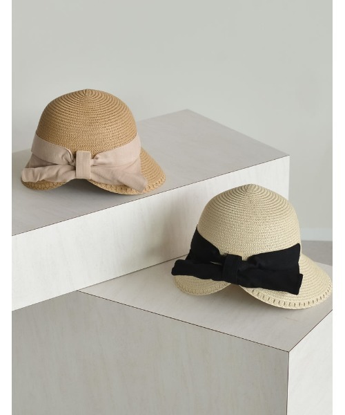 Re:EDIT（リエディ）の「[UVカット]2WAYペーパージョッキーハット（ハット・レディース・ライトベージュ/ベージュ・FREE）」の7枚目の写真