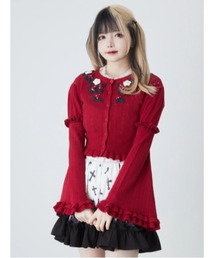 Jamie エーエヌケー（ジェイミーエーエヌケー）の「イチゴ鍵編みカーデ（ニット/セーター）」