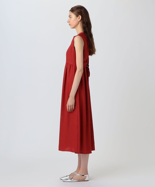 スペイン★Sfera★バックリボンに注目 透け感お洒落ワンピ★2色 ライトクリアスラブ バックリボンワンピース(ワンピース