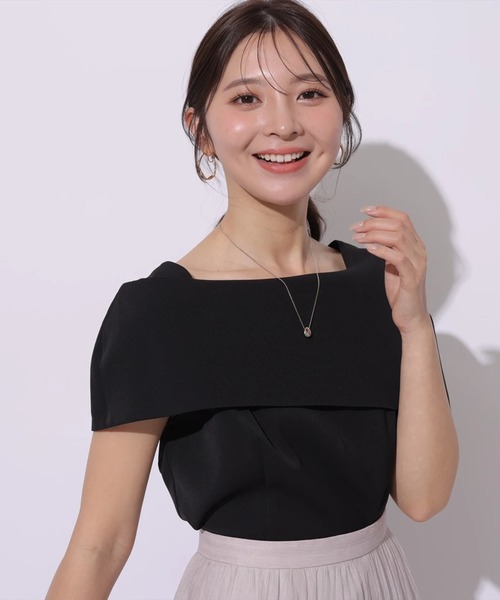 Apuweiser-riche（アプワイザーリッシェ）の「アシメオフネックブラウス（シャツ/ブラウス・レディース・ピンクベージュ/ブラック/ブラック系その他/ホワイト・1/2）」の12枚目の写真