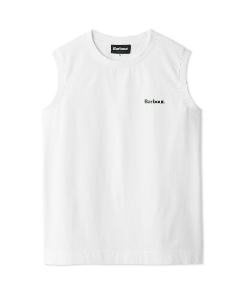 Barbour(バブアー)の「ワンポイント 刺繍 ノースリーブ Tシャツ"Japan Exclusive"(Tシャツ/カットソー・レディース・ベージュ/オフホワイト/ブラック/カーキ・SMALL/MEDIUM)」の16枚目の写真