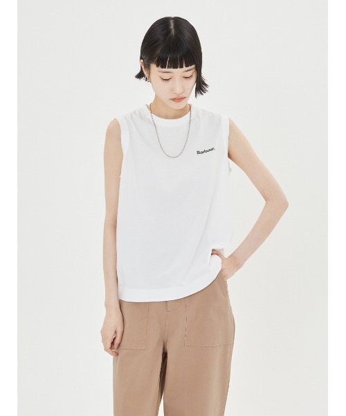 Barbour(バブアー)の「ワンポイント 刺繍 ノースリーブ Tシャツ"Japan Exclusive"(Tシャツ/カットソー・レディース・ベージュ/オフホワイト/ブラック/カーキ・SMALL/MEDIUM)」の13枚目の写真