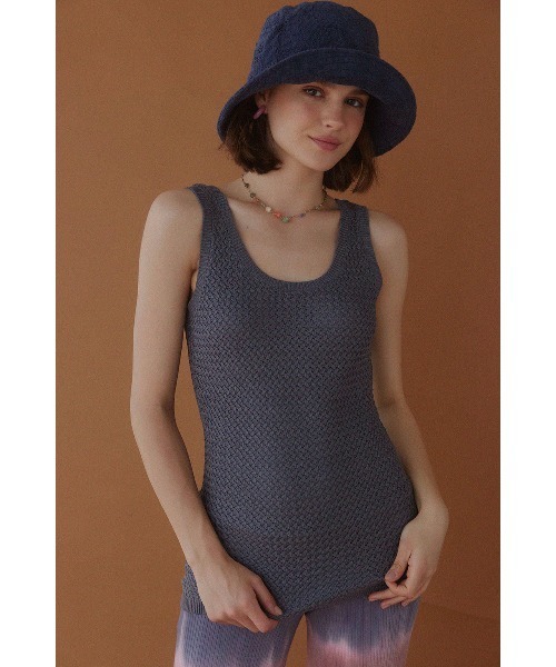 ALEXIA STAM（アリシアスタン）の「Knit Tank Top /ニットタンクトップ（タンクトップ・レディース・ベージュ/ネイビー/ブラック・S/M）」の3枚目の写真