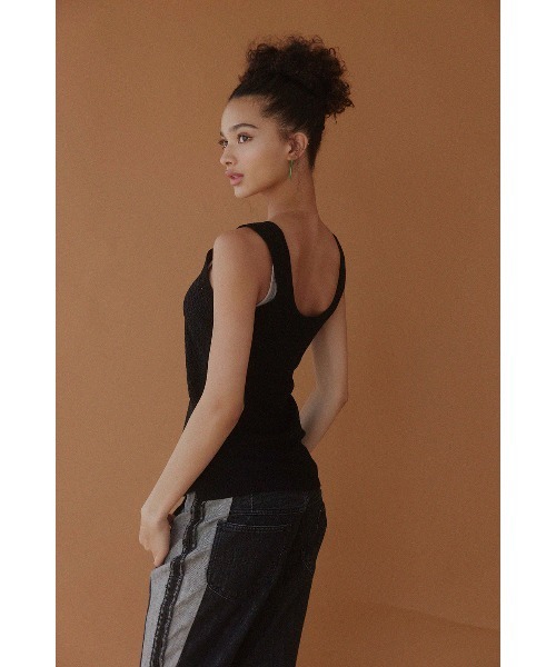 ALEXIA STAM（アリシアスタン）の「Knit Tank Top /ニットタンクトップ（タンクトップ・レディース・ベージュ/ネイビー/ブラック・S/M）」の7枚目の写真