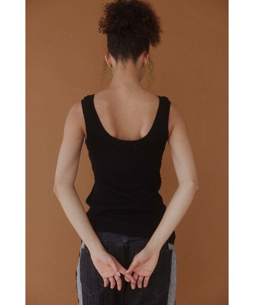 ALEXIA STAM（アリシアスタン）の「Knit Tank Top /ニットタンクトップ（タンクトップ・レディース・ベージュ/ネイビー/ブラック・S/M）」の8枚目の写真
