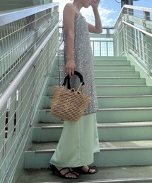 【ANDRESD】satin minimal dress［サテンミニマルドレス］