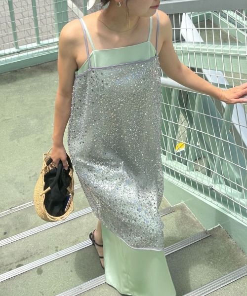 DONOBAN（ドノバン）の「【ANDRESD】satin minimal dress［サテンミニマルドレス］（ドレス・レディース・ブラック/ライトブルー/ピンク/ミント・S/M/L）」の20枚目の写真