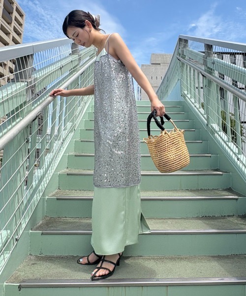 DONOBAN（ドノバン）の「【ANDRESD】satin minimal dress［サテンミニマルドレス］（ドレス・レディース・ブラック/ライトブルー/ピンク/ミント・S/M/L）」の21枚目の写真