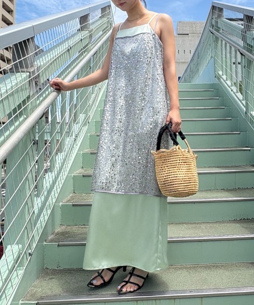 DONOBAN（ドノバン）の「【ANDRESD】satin minimal dress［サテンミニマルドレス］（ドレス・レディース・ブラック/ライトブルー/ピンク/ミント・S/M/L）」の22枚目の写真