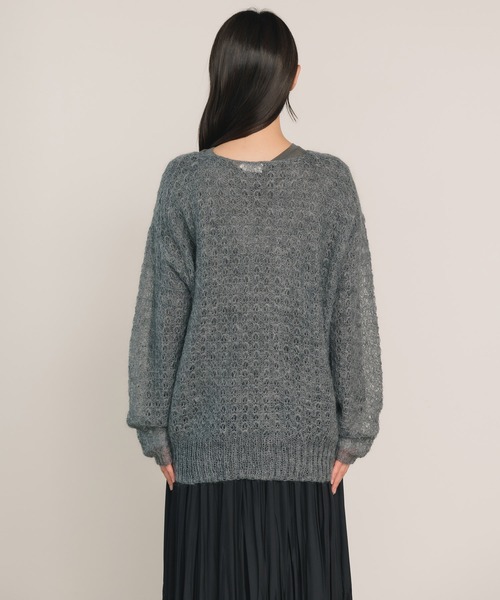ニット セーター ADAWAS/アダワス SEMI-SHEER MOHAIR TOP メッシュニット レディース ADAWAS ニット セーター ADAWAS/アダワス SEMI-SHEER MOHAIR TOP