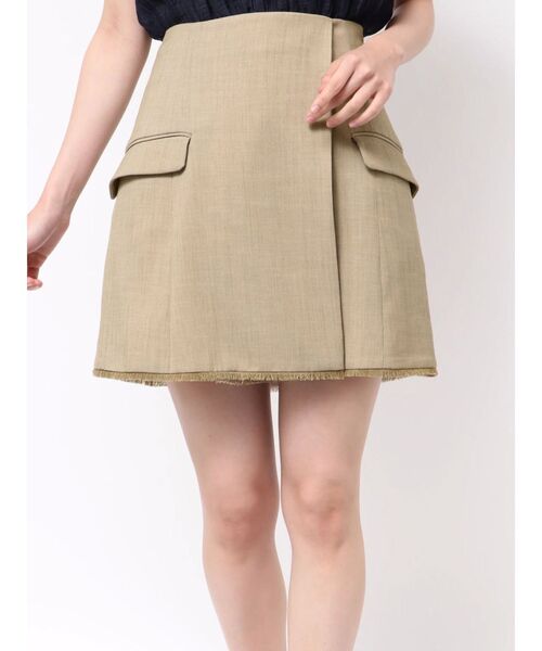 TONAL（トーナル）の「リネンライクミニスカパン（その他パンツ・レディース・ブラック/ベージュ/オフホワイト・MEDIUM）」の3枚目の写真