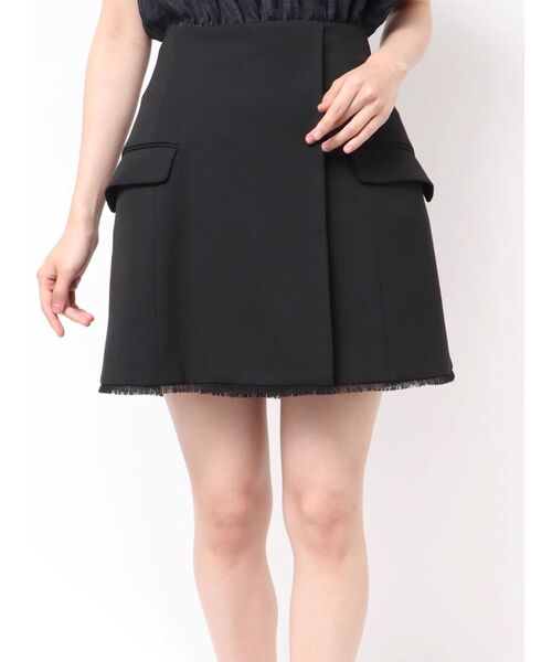 TONAL（トーナル）の「リネンライクミニスカパン（その他パンツ・レディース・ブラック/ベージュ/オフホワイト・MEDIUM）」の2枚目の写真