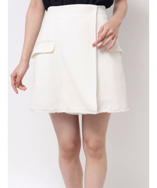 TONAL（トーナル）の「リネンライクミニスカパン（その他パンツ・レディース・ブラック/ベージュ/オフホワイト・MEDIUM）」の4枚目の写真