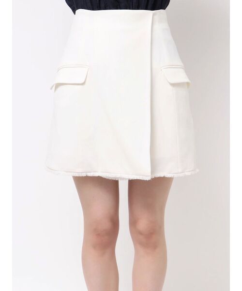 TONAL（トーナル）の「リネンライクミニスカパン（その他パンツ・レディース・ブラック/ベージュ/オフホワイト・MEDIUM）」の5枚目の写真