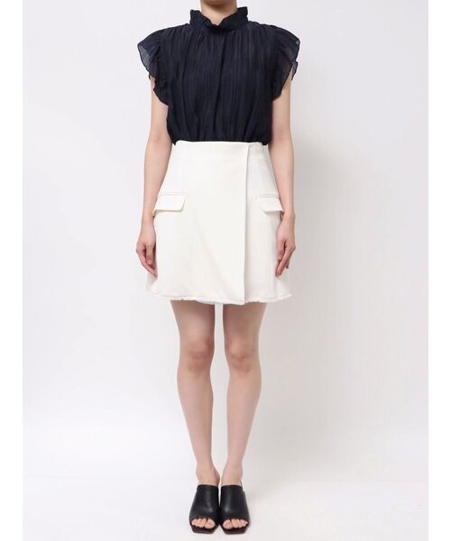 TONAL（トーナル）の「リネンライクミニスカパン（その他パンツ・レディース・ブラック/ベージュ/オフホワイト・MEDIUM）」の13枚目の写真