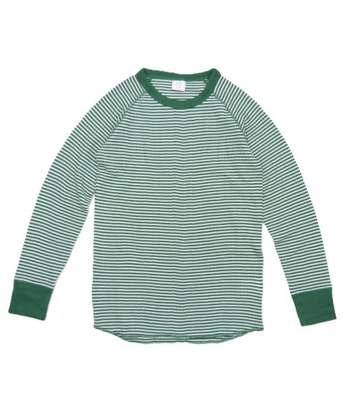 JEMORGAN(ジェーイーモーガン)の「JEMORGAN ワッフルボーダーラグランロンT(Tシャツ/カットソー・レディース・ワイン/ブルー系その他2/ホワイト×ネイビー/ホワイト×グリーン/グレー×ホワイト/ブルー系その他・FREE)」の2枚目の写真