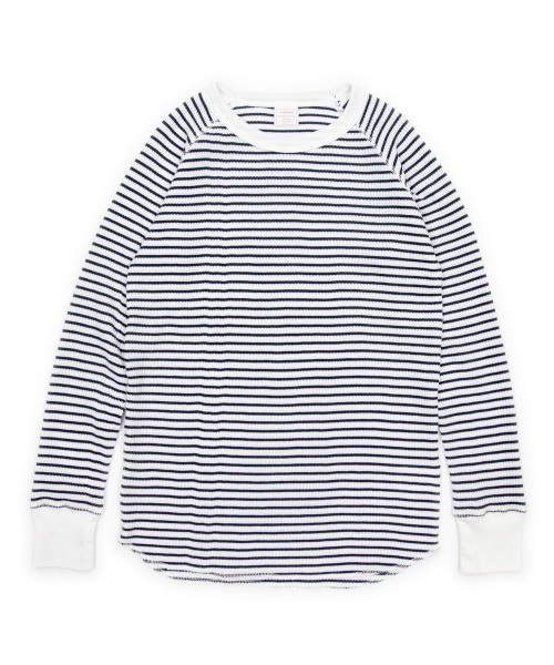 JEMORGAN(ジェーイーモーガン)の「JEMORGAN ワッフルボーダーラグランロンT(Tシャツ/カットソー・レディース・ワイン/ブルー系その他2/ホワイト×ネイビー/ホワイト×グリーン/グレー×ホワイト/ブルー系その他・FREE)」の3枚目の写真