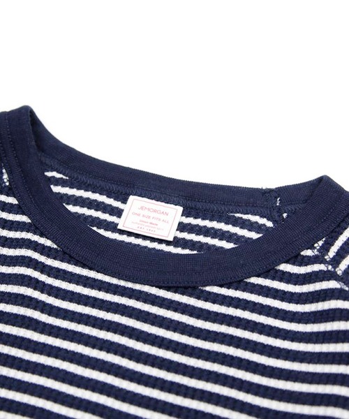 JEMORGAN(ジェーイーモーガン)の「JEMORGAN ワッフルボーダーラグランロンT(Tシャツ/カットソー・レディース・ワイン/ブルー系その他2/ホワイト×ネイビー/ホワイト×グリーン/グレー×ホワイト/ブルー系その他・FREE)」の11枚目の写真