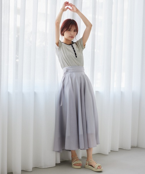 セール】ダブルベルトフレアスカート 573063（スカート）｜mysty woman