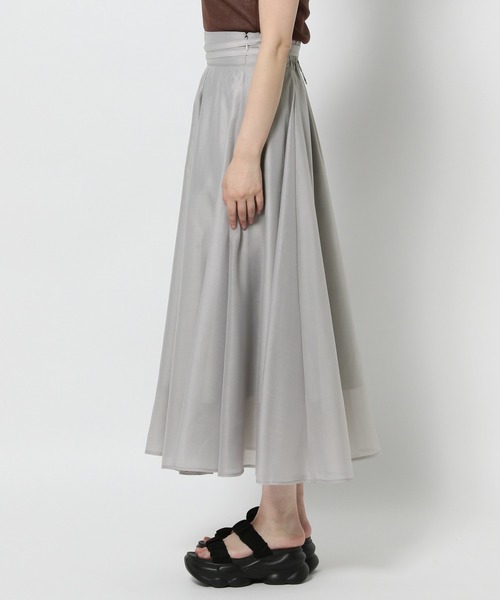 mysty woman（ミスティウーマン）の「ダブルベルトフレアスカート　573063（スカート・レディース・オフホワイト/グレー/ブラック・FREE）」の9枚目の写真