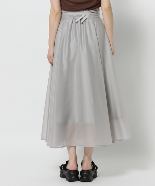 mysty woman（ミスティウーマン）の「ダブルベルトフレアスカート　573063（スカート・レディース・オフホワイト/グレー/ブラック・FREE）」の10枚目の写真