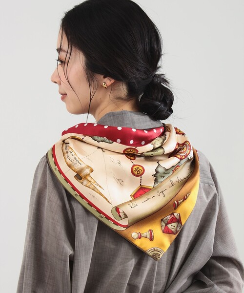 マニプリ　スカーフ　リバーシブル セール】【manipuri/ マニプリ】シルクリバーシブルスカーフ