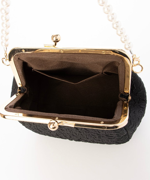 cache cache(カシュ カシュ)の「カシュカシュ cachecache / 2wayパールハンドル付きがま口パーティバッグ(ショルダーバッグ・レディース・ホワイト/ブラック・FREE)」の14枚目の写真