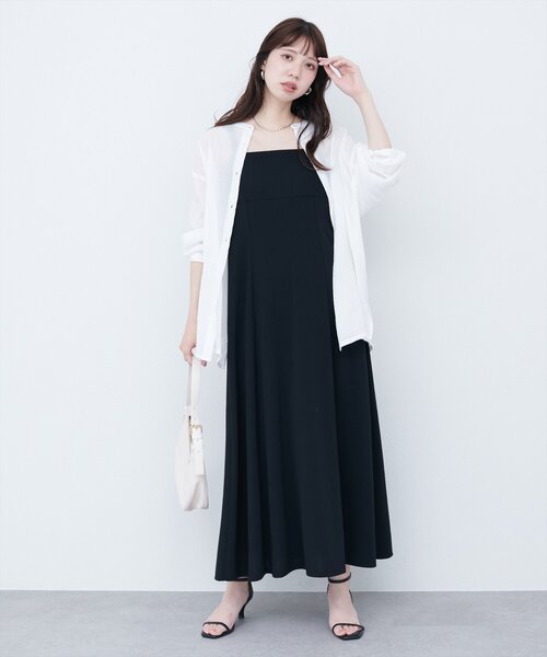 natural couture（ナチュラルクチュール）の「【WEB限定】バンドカラーサイドスリットシアーシャツ（シャツ/ブラウス・レディース・イエロー/ピンク/オフホワイト/ブルー/チャコールグレー/ライトベージュ・FREE）」の11枚目の写真