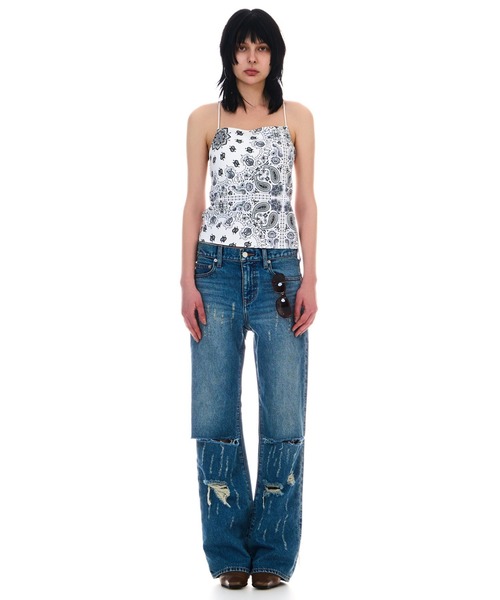 BEEDEN(ビーデン)の「BACK OPEN THIN STRAP CAMI(キャミソール・レディース・ブラック/ブラック系その他/ホワイト系その他・FREE)」の12枚目の写真