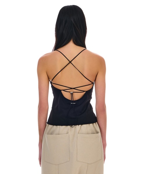 BEEDEN(ビーデン)の「BACK OPEN THIN STRAP CAMI(キャミソール・レディース・ブラック/ブラック系その他/ホワイト系その他・FREE)」の20枚目の写真