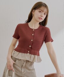 who&#39;s who Chico - 僅か⚠️人気新作♡¥6790【Chico】5分袖ボリュームスリーブケーブルニット 12065522.jpg