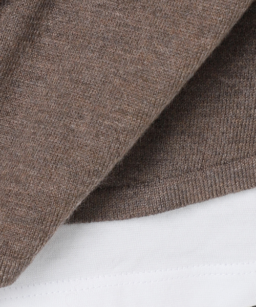 JOURNAL STANDARD relume（ジャーナルスタンダード　レリューム）の「《追加》［2枚セット/新色］3WAYレイヤードニットプルオーバー（ニット/セーター・レディース・ブラウン/ピンク/ブラック/グレー・FREE）」の21枚目の写真