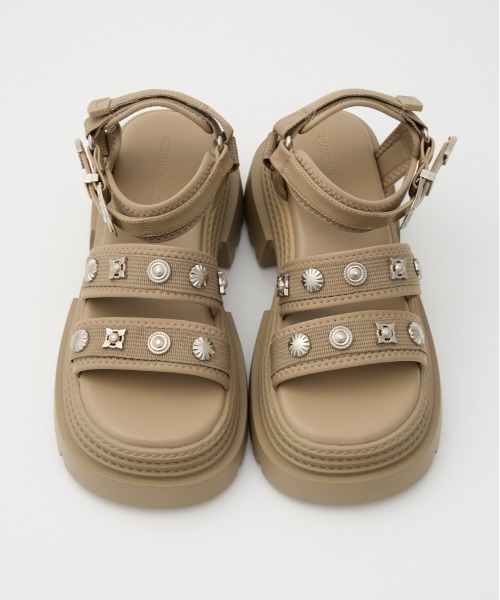 RODEO CROWNS WIDE BOWL(ロデオクラウンズワイドボウル)の「スタッズサンダル(サンダル・レディース・ブラック/ベージュ・LARGE/MEDIUM)」の10枚目の写真