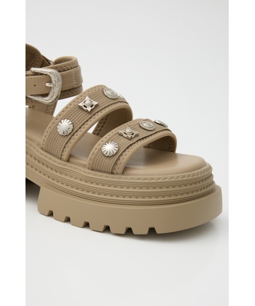 RODEO CROWNS WIDE BOWL(ロデオクラウンズワイドボウル)の「スタッズサンダル(サンダル・レディース・ブラック/ベージュ・LARGE/MEDIUM)」の14枚目の写真